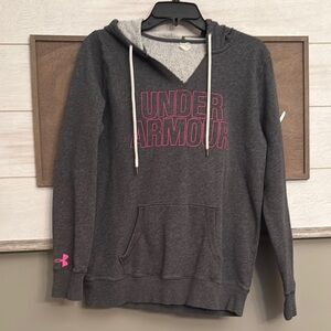 Under Armour Gray Hoodie with Pink Accents